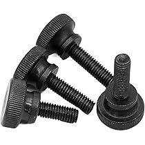 Amazon | M4 ローレットつまみネジ黒色表面 (Color : Black